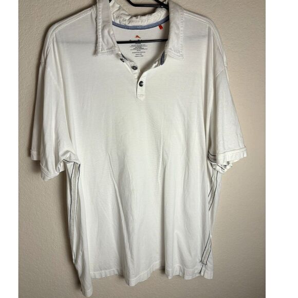 Tommy Bahama Shirt Mens XXL Short Sleeve White Ivory Island Salt Water - Picture 1 of 7